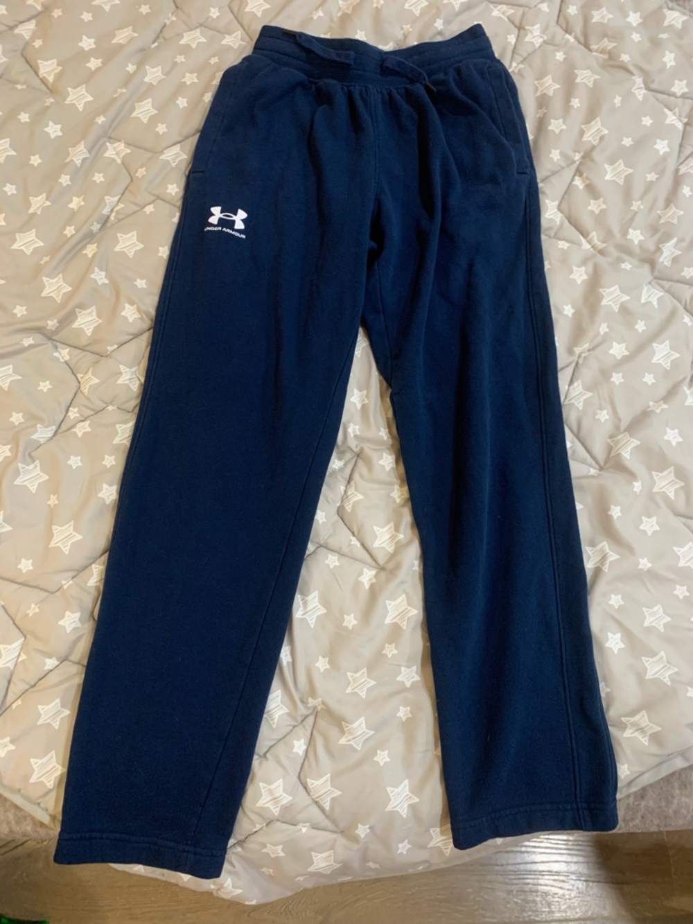Under Armour Navy Jogger Sweatpants with White Logo